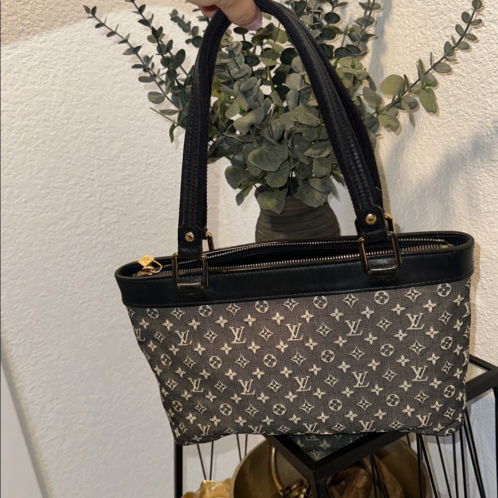 Louis Vuitton Lucille PM Black and Gold Monogram Tote